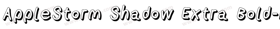 AppleStorm Shadow Extra Bold字体转换